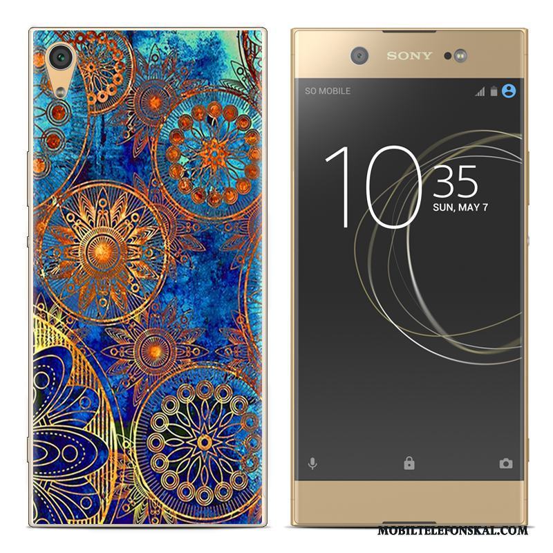 Sony Xperia Xa1 Plus Mobil Telefon Fodral Silikon Mjuk Skal Målade Röd