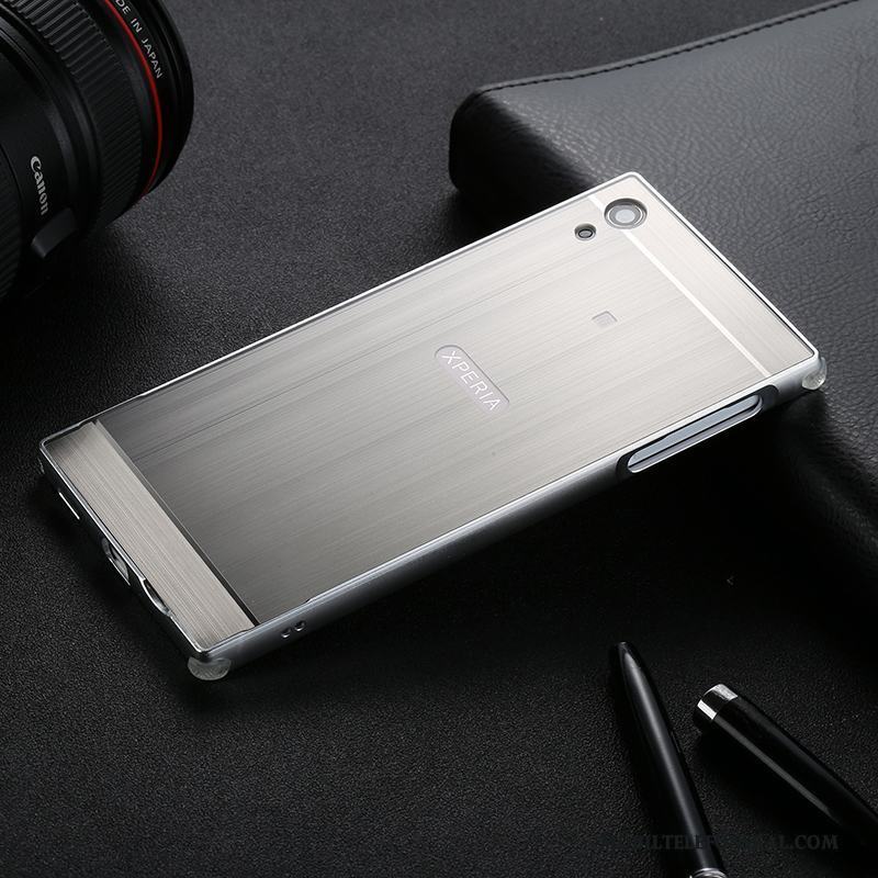 Sony Xperia Xa1 Plus Tunn Skal Telefon Fodral Frame Trend Metall Bakre Omslag