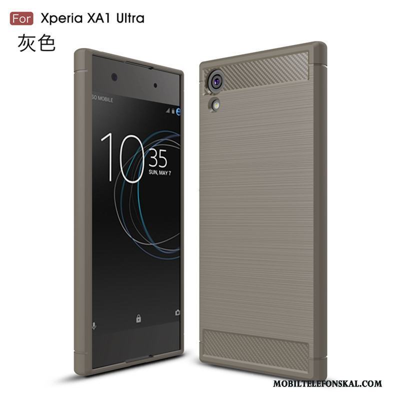 Sony Xperia Xa1 Ultra Stjärna Fodral Skal Telefon Grå Skydd Mjuk Silikon