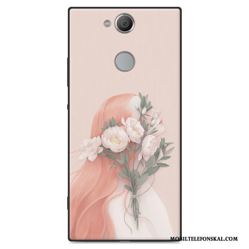 Sony Xperia Xa2 Mjuk Skal Telefon Skydd Konst Grön Fodral Nubuck