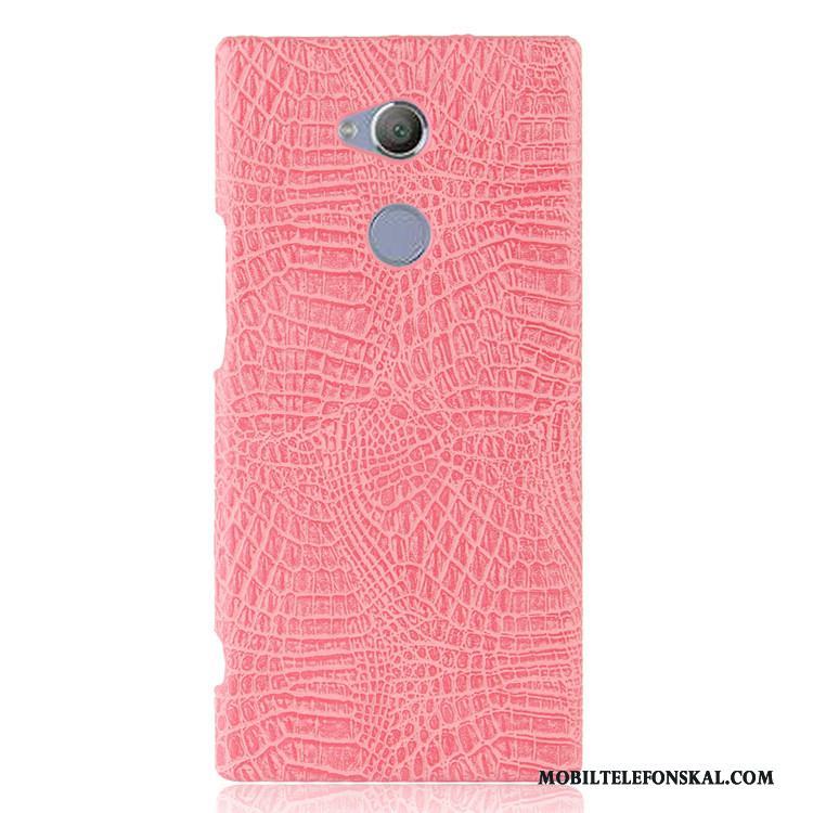 Sony Xperia Xa2 Ultra Ljusblå Hård Krokodilmönster Skydd Retro Skal Telefon