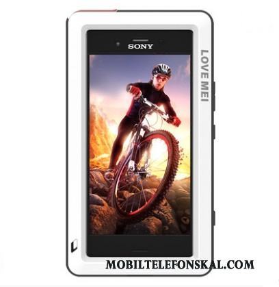 Sony Xperia Xz Premium Blå Metall Skal Telefon Silikon Tre Försvar Skydd Fodral