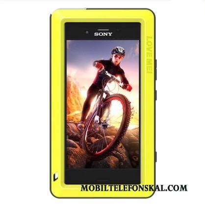 Sony Xperia Xz Premium Blå Metall Skal Telefon Silikon Tre Försvar Skydd Fodral