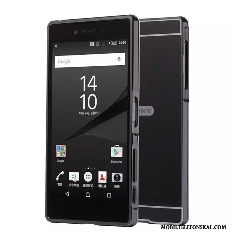 Sony Xperia Xz Premium Fallskydd Fodral Frame Skal Telefon Bakre Omslag Metall Rosa Guld