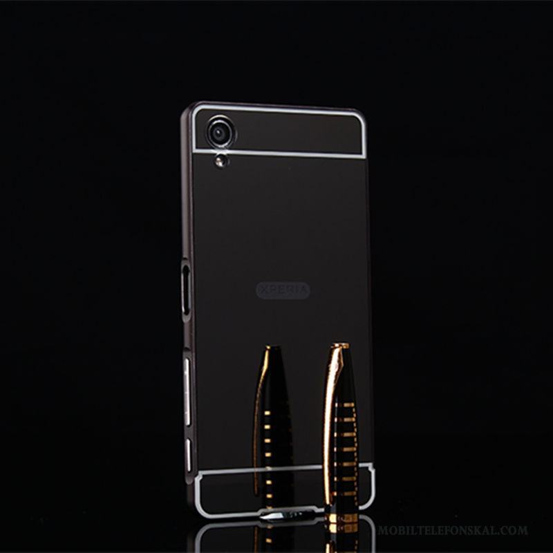 Sony Xperia Xz Premium Fallskydd Fodral Frame Skal Telefon Bakre Omslag Metall Rosa Guld