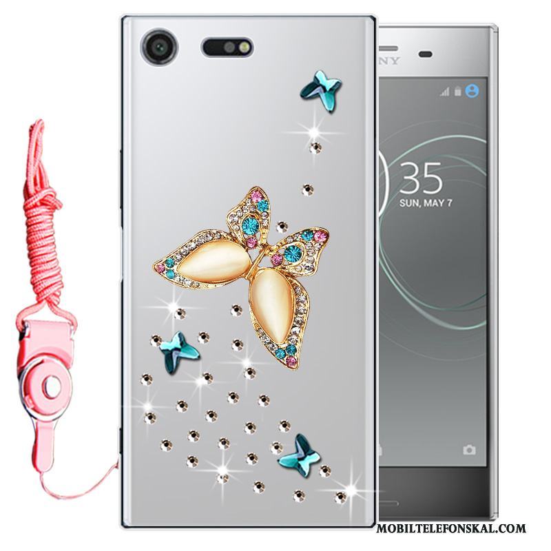 Sony Xperia Xz Premium Skal Telefon Strass All Inclusive Rosa Skydd Silikon Mjuk