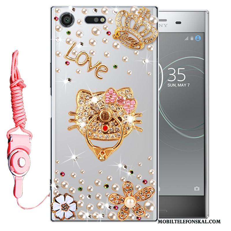 Sony Xperia Xz Premium Skal Telefon Strass All Inclusive Rosa Skydd Silikon Mjuk