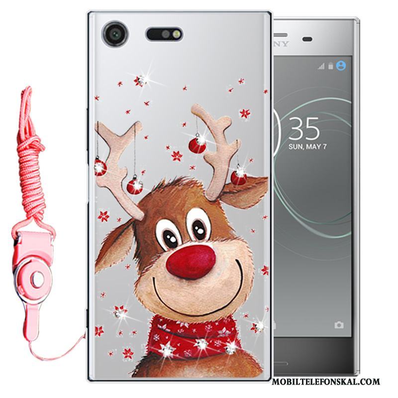 Sony Xperia Xz Premium Skal Telefon Strass All Inclusive Rosa Skydd Silikon Mjuk