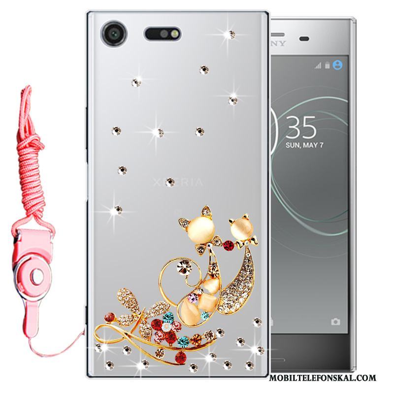 Sony Xperia Xz Premium Skal Telefon Strass All Inclusive Rosa Skydd Silikon Mjuk