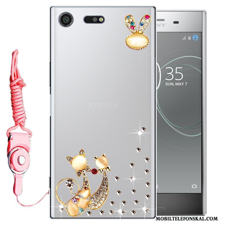 Sony Xperia Xz Premium Skal Telefon Strass All Inclusive Rosa Skydd Silikon Mjuk