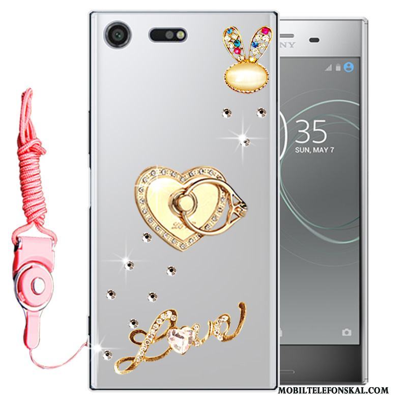 Sony Xperia Xz Premium Skal Telefon Strass All Inclusive Rosa Skydd Silikon Mjuk