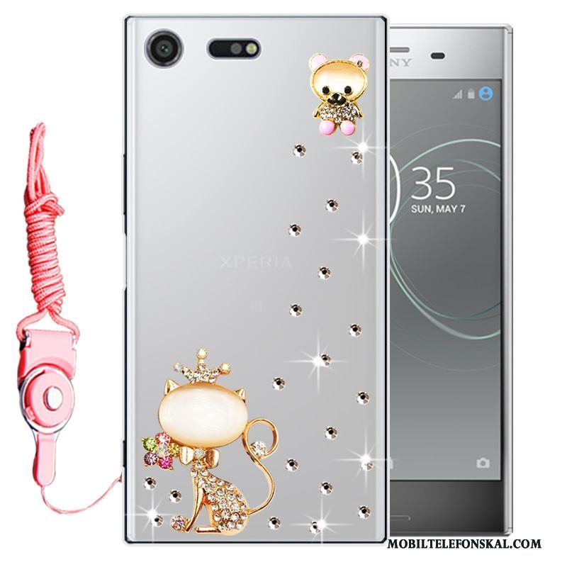 Sony Xperia Xz Premium Skal Telefon Strass All Inclusive Rosa Skydd Silikon Mjuk