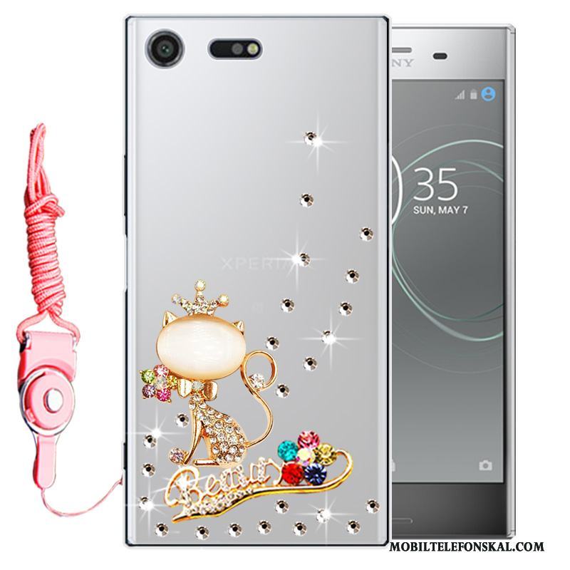 Sony Xperia Xz Premium Skal Telefon Strass All Inclusive Rosa Skydd Silikon Mjuk