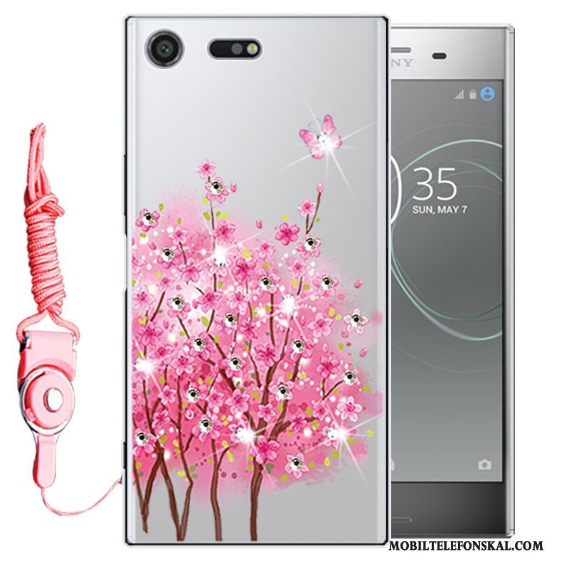 Sony Xperia Xz Premium Skal Telefon Strass All Inclusive Rosa Skydd Silikon Mjuk