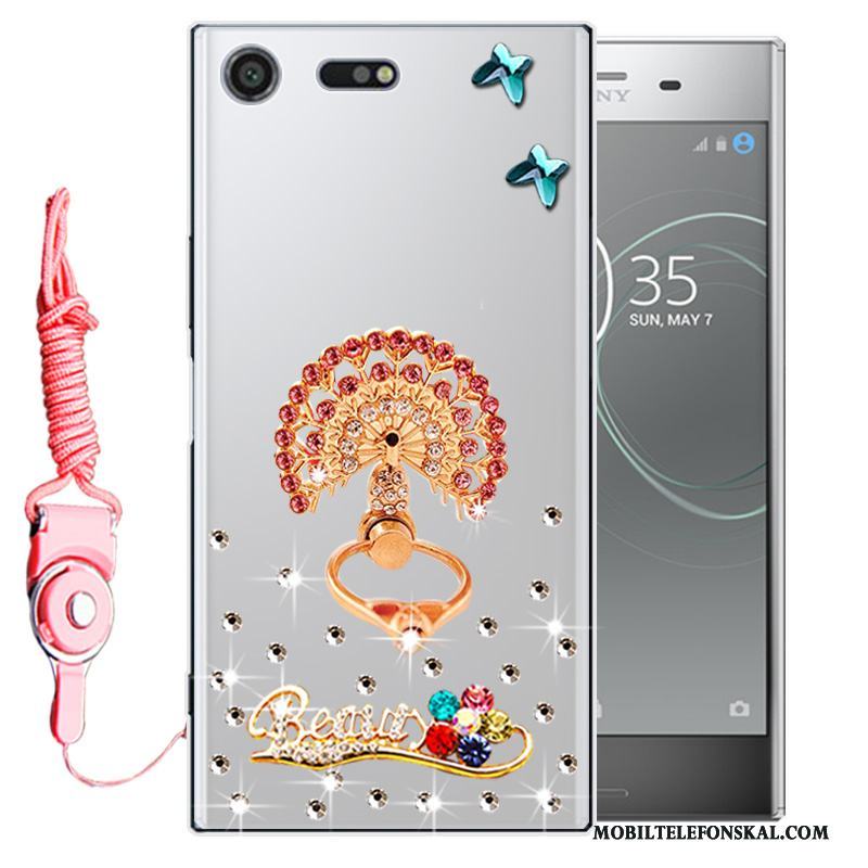 Sony Xperia Xz Premium Skal Telefon Strass All Inclusive Rosa Skydd Silikon Mjuk