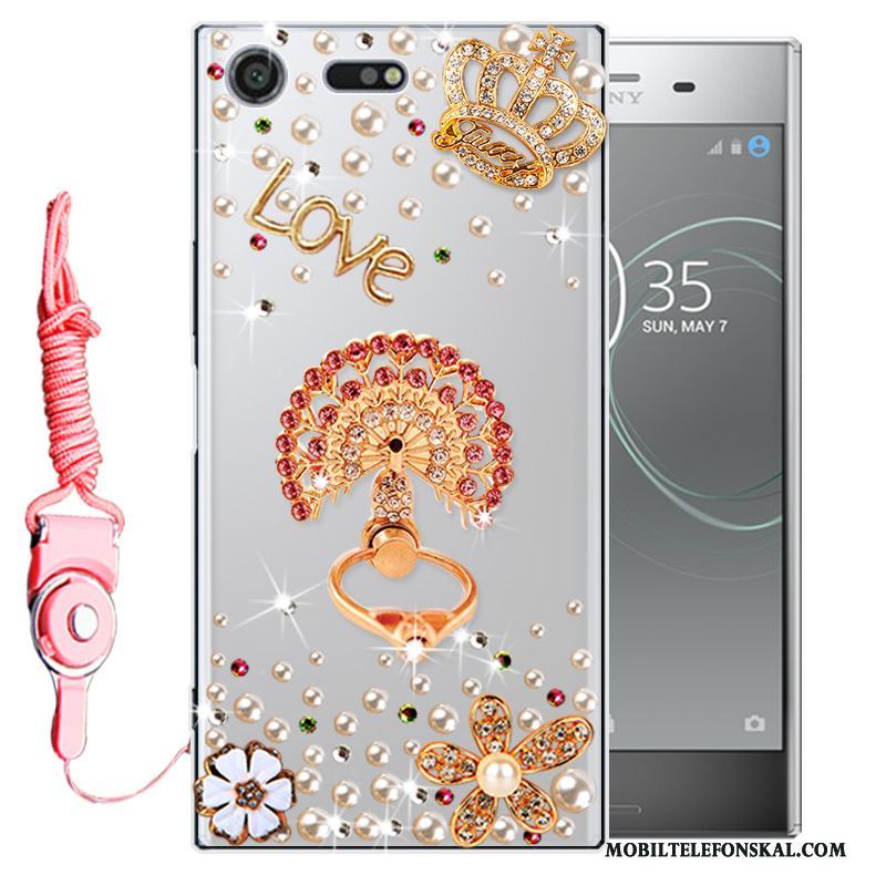 Sony Xperia Xz Premium Skal Telefon Strass All Inclusive Rosa Skydd Silikon Mjuk