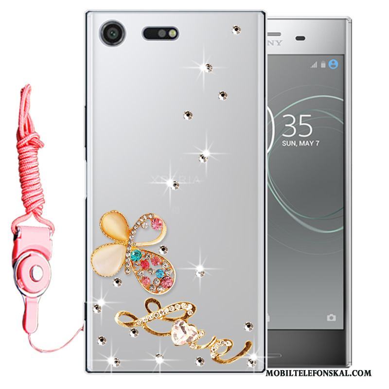 Sony Xperia Xz Premium Skal Telefon Strass All Inclusive Rosa Skydd Silikon Mjuk