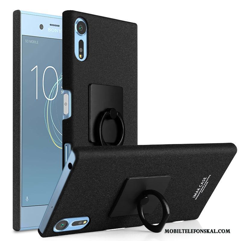 Sony Xperia Xz Skal Svart Skydd Fodral Telefon Nubuck Ring