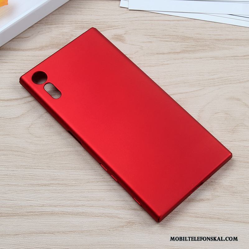 Sony Xperia Xz Skydd Svart Plast Fodral Röd Skal Telefon