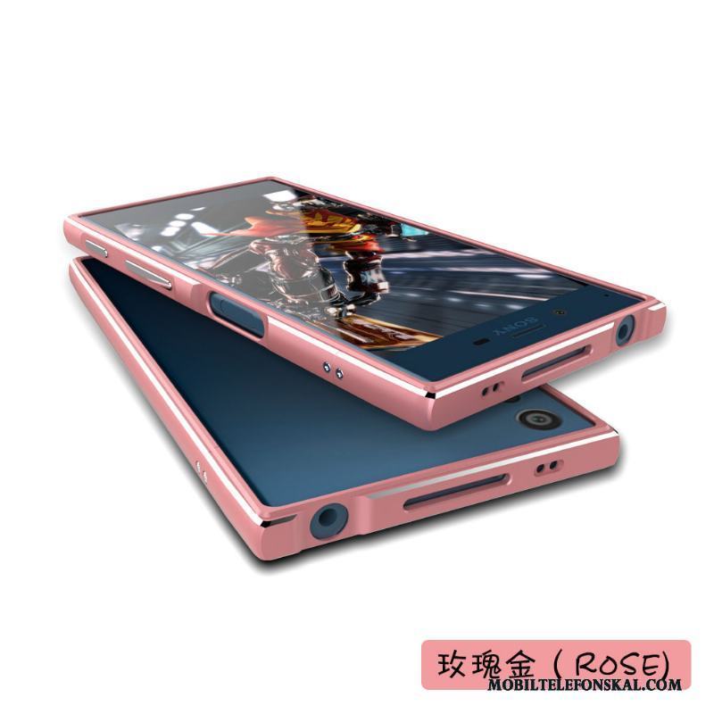 Sony Xperia Xz Svart Skal Telefon Fallskydd Metall Fodral Frame Personlighet