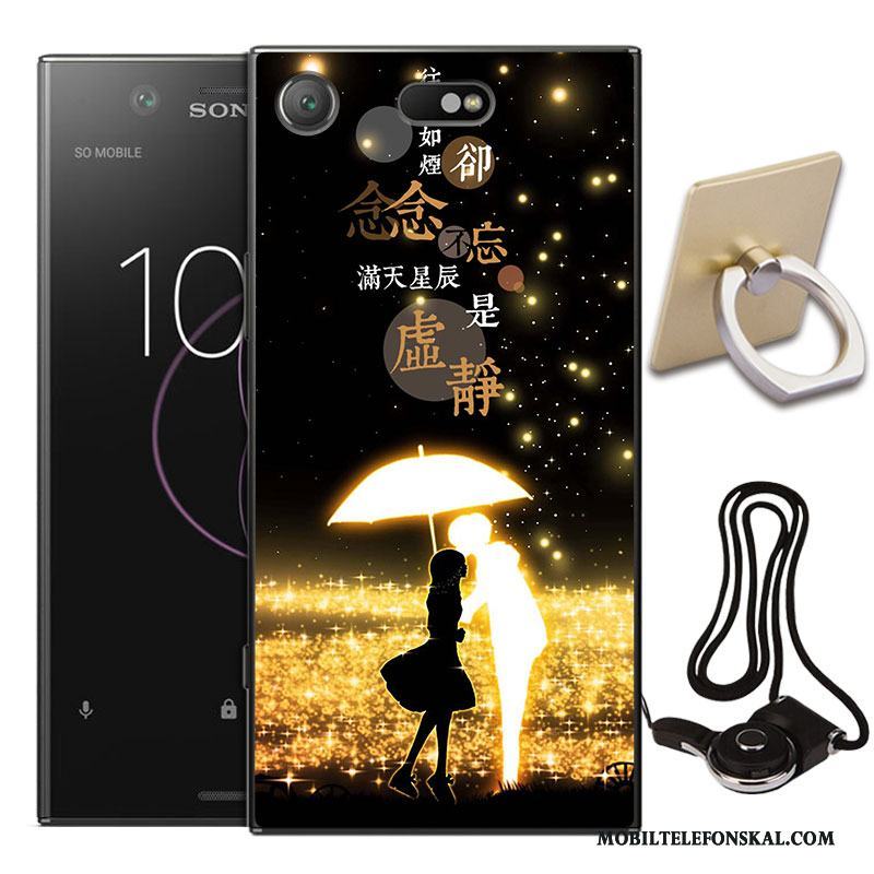 Sony Xperia Xz1 All Inclusive Skydd Skal Telefon Fallskydd Personlighet Fodral Gul