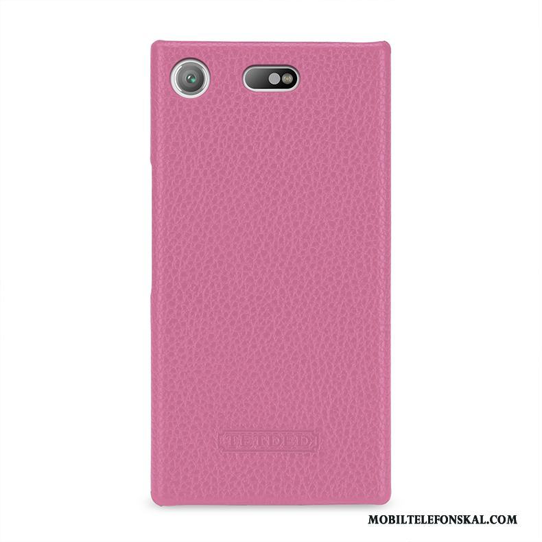 Sony Xperia Xz1 Compact Fodral Fallskydd Grön Äkta Läder Skal Telefon Glidskydds