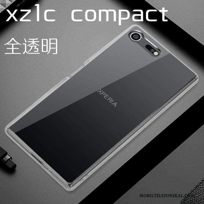 Sony Xperia Xz1 Compact Fodral Skal Telefon Svart Hård Skydd Transparent