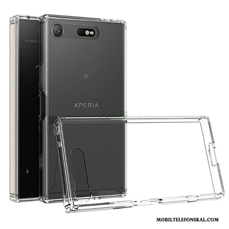 Sony Xperia Xz1 Compact Grön Skal Telefon Mobil Telefon Fodral Skydd Transparent Blå