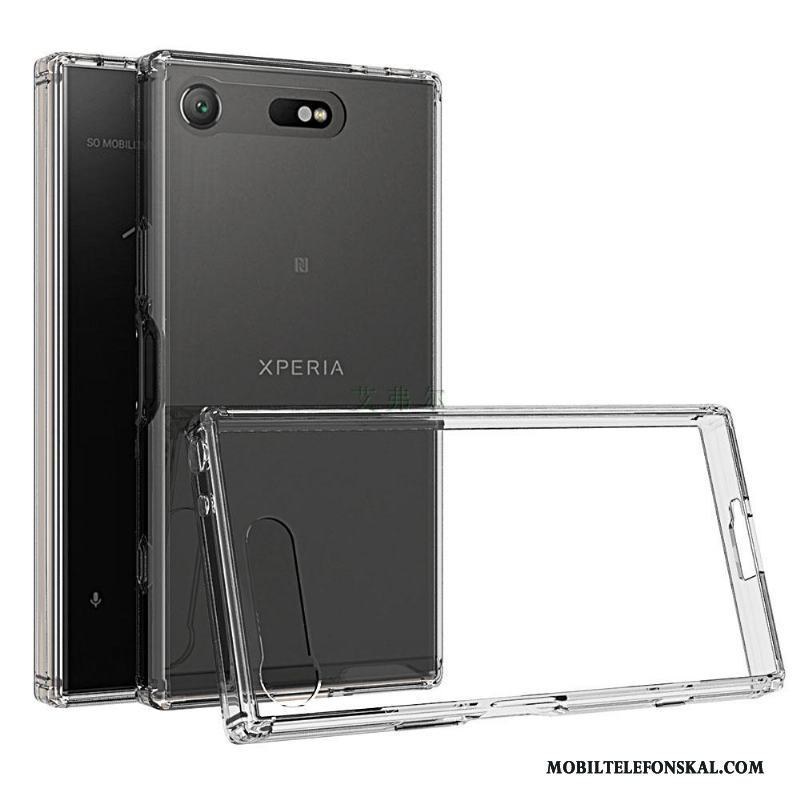 Sony Xperia Xz1 Compact Grön Skal Telefon Mobil Telefon Fodral Skydd Transparent Blå