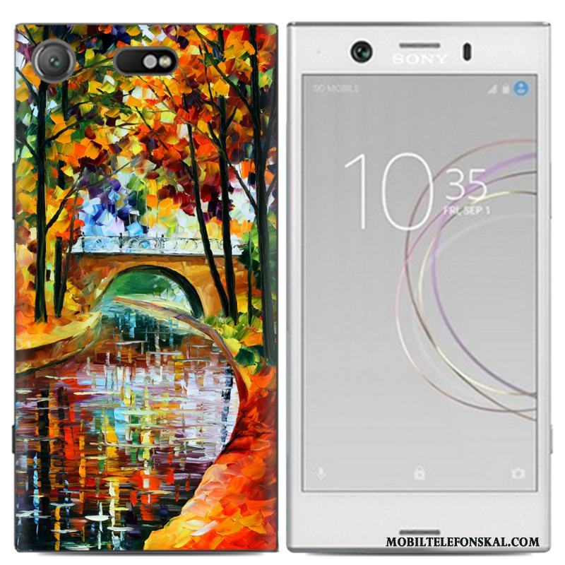 Sony Xperia Xz1 Compact Skal Personlighet Fodral Kreativa Målade Tecknat Silikon Färg