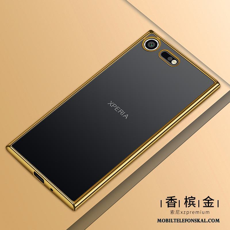 Sony Xperia Xz1 Compact Skal Telefon Skydd Fodral Rosa Guld Mjuk Silikon