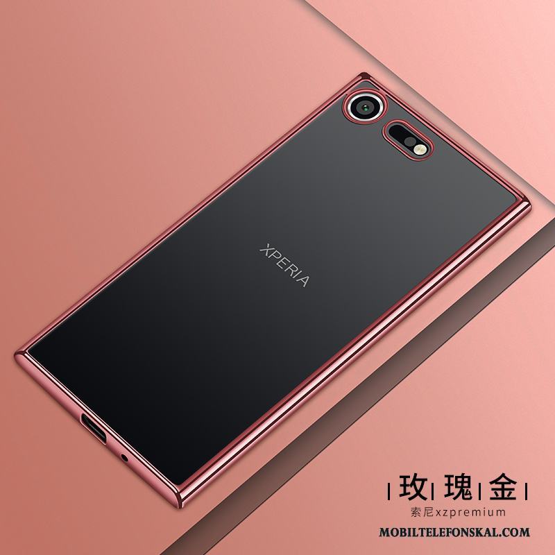 Sony Xperia Xz1 Compact Skal Telefon Skydd Fodral Rosa Guld Mjuk Silikon