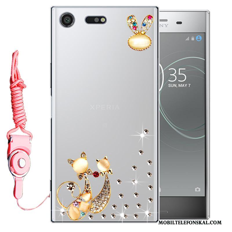 Sony Xperia Xz1 Rosa Skydd Fallskydd Skal Telefon Silikon Fodral Mjuk