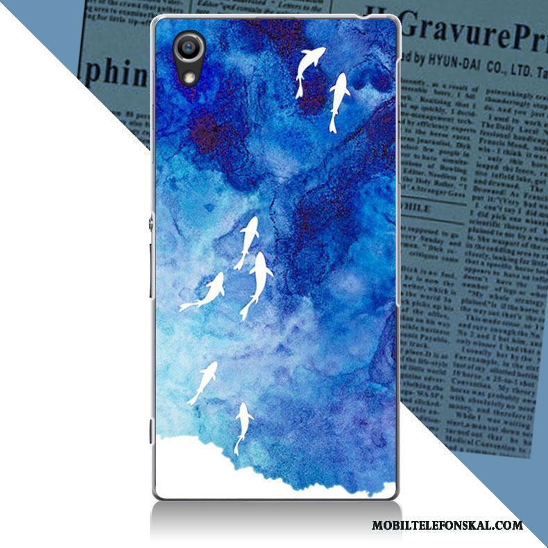 Sony Xperia Z2 Fallskydd Fodral Purpur Nubuck Enkel Skal Telefon