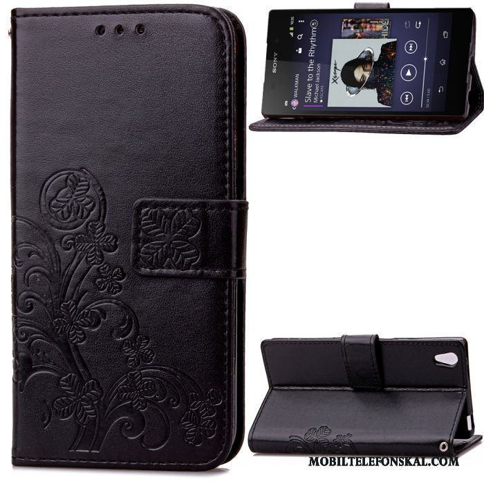 Sony Xperia Z2 Plånbok Mobil Telefon Skal Telefon Fodral Skydd Blå Fallskydd