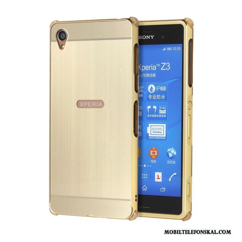 Sony Xperia Z3+ Bakre Omslag Skal Metall Telefon Skydd Fodral Rosa Guld