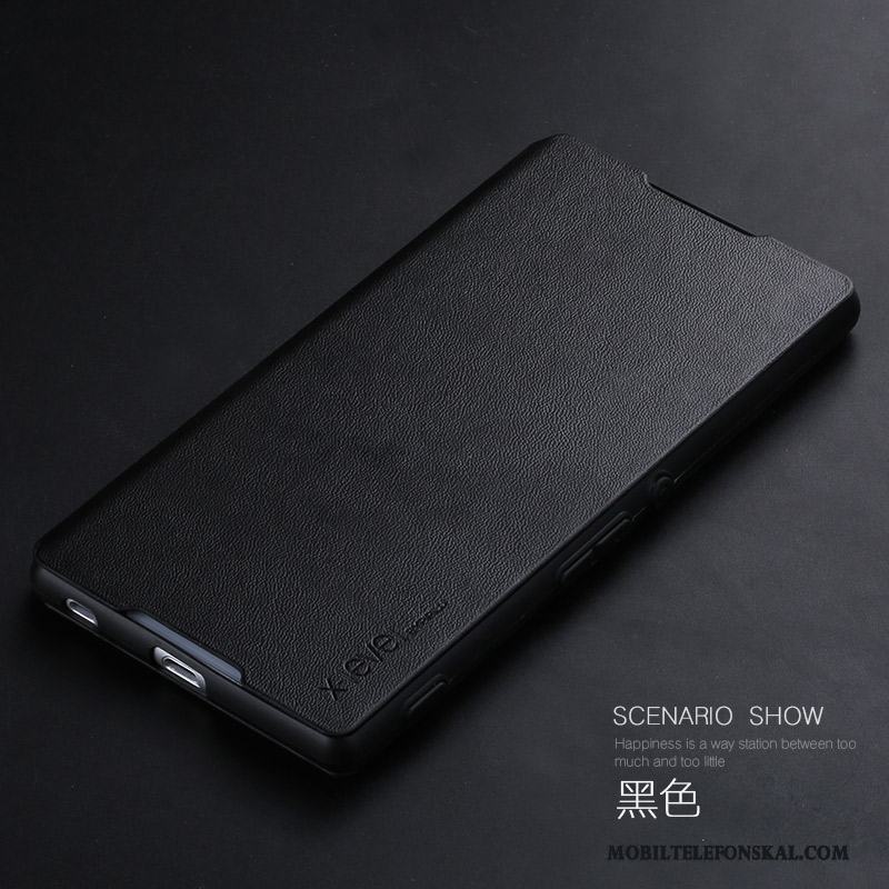 Sony Xperia Z3+ Skal All Inclusive Fodral Slim Vit Läderfodral Clamshell Mobil Telefon