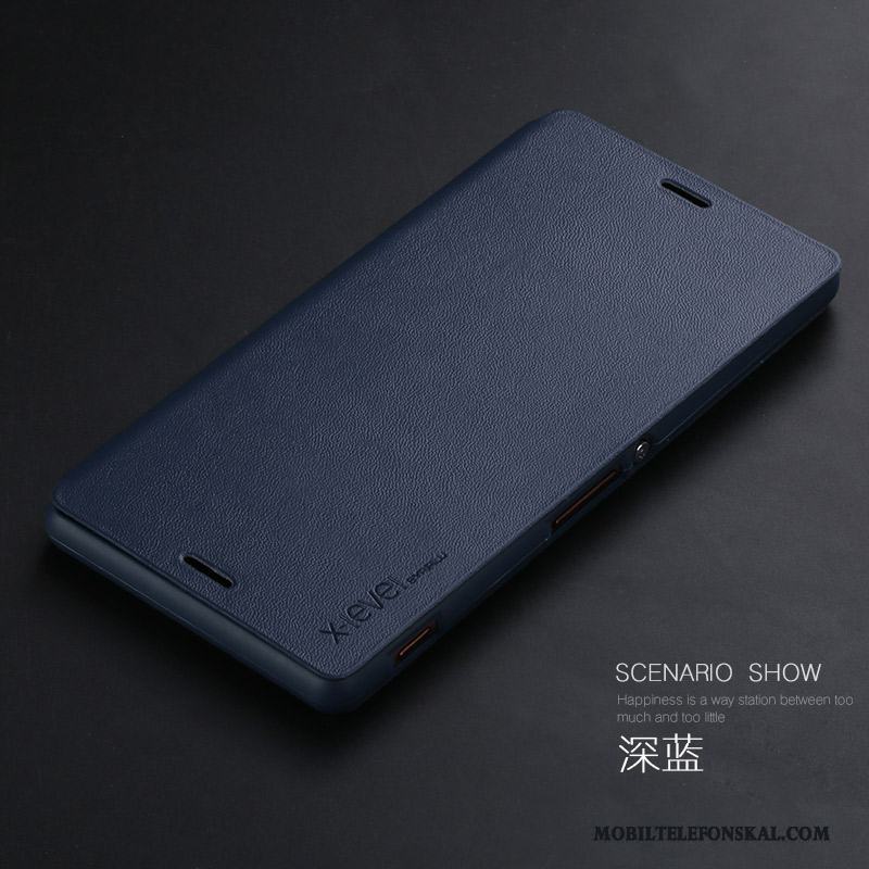 Sony Xperia Z3 Trend Slim Skydd Läderfodral Skal Telefon Täcka Fallskydd