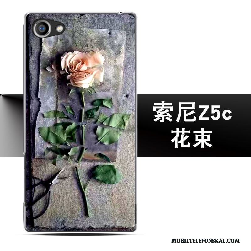 Sony Xperia Z5 Compact Skal Fallskydd Nubuck Lättnad Fodral Telefon Rosa