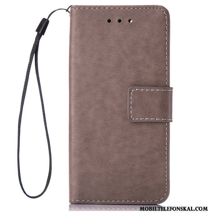 Sony Xperia Z5 Läderfodral Skydd Skal Pulver Röd Telefon Fallskydd