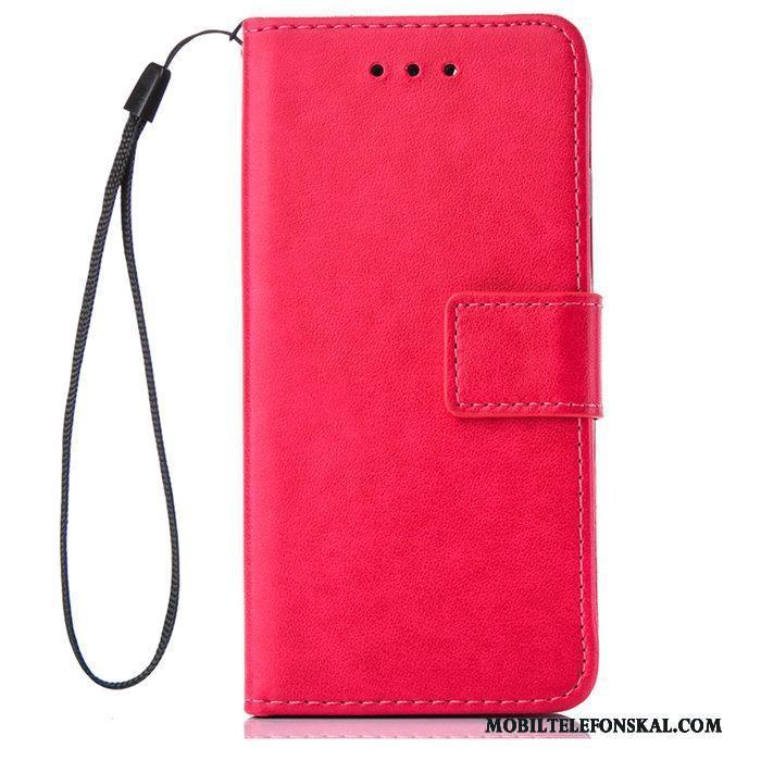 Sony Xperia Z5 Läderfodral Skydd Skal Pulver Röd Telefon Fallskydd