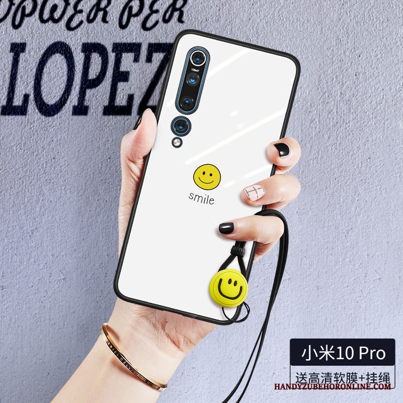 Xiaomi Mi 10 Pro Enkel Hängsmycken All Inclusive Kreativa Smiley Silikon Skal