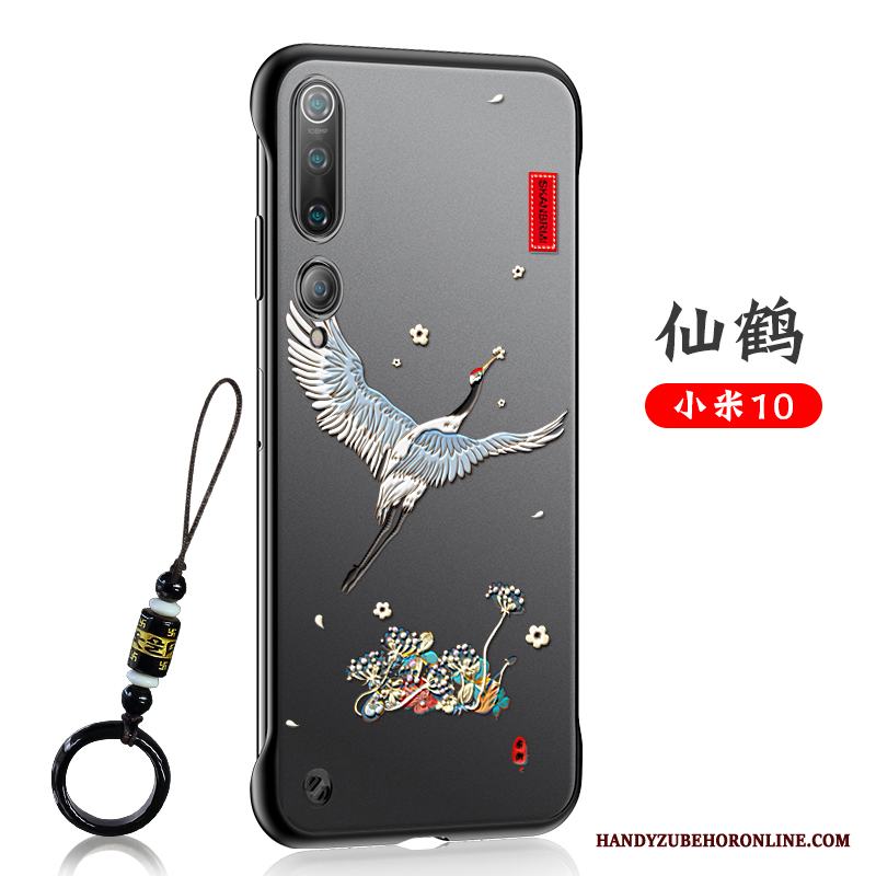 Xiaomi Mi 10 Skal Telefon Frame Crane Liten Retro Par Svart