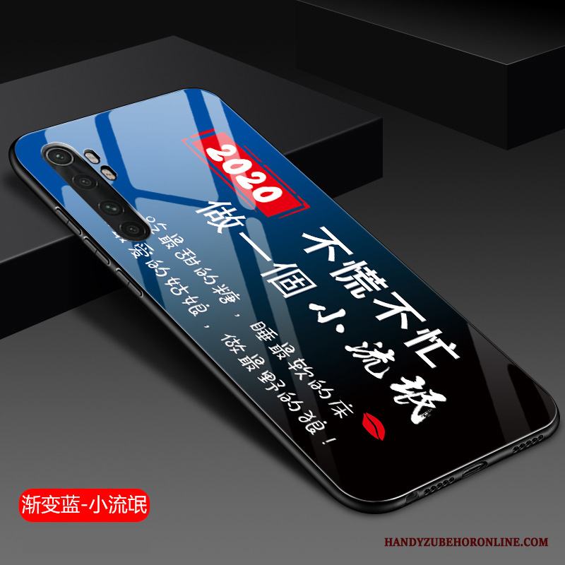 Xiaomi Mi Note 10 Lite Skal Telefon All Inclusive Ungdom Silikon Mjuk Glas Svart