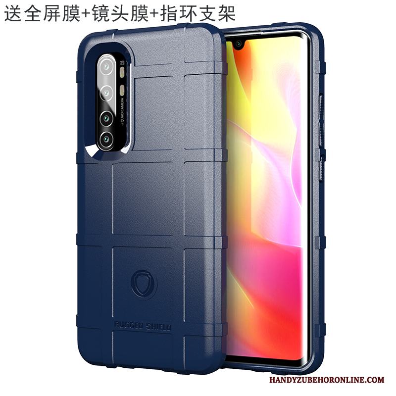 Xiaomi Mi Note 10 Lite Skydd Silikon Grön Skal Telefon Nubuck All Inclusive Trend Varumärke