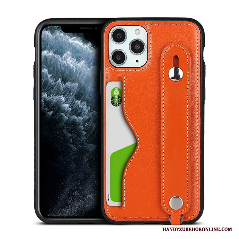 iPhone 11 Pro All Inclusive Äkta Läder Support Skal Telefon Grön Fallskydd Hängsmycken