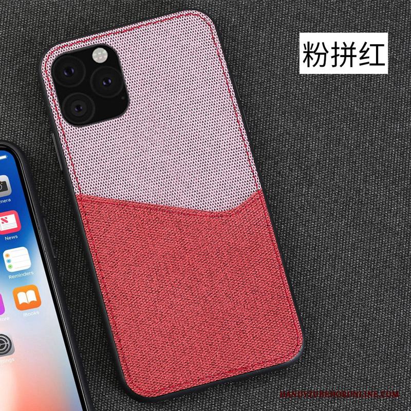 iPhone 11 Pro Duk Business Skal Telefon Textil Röd Mönster Kort