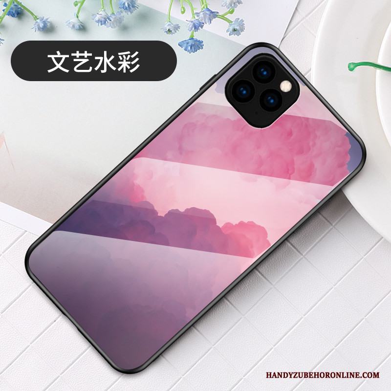 iPhone 11 Pro Max Mjuk Skal Telefon Konst Enkel Glas Cherry