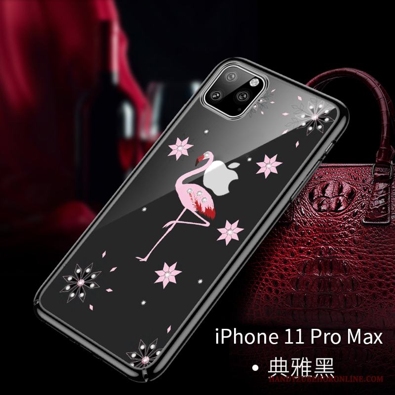 iPhone 11 Pro Max Röd Skydd Skal Telefon Transparent Mode Trend Varumärke Fallskydd
