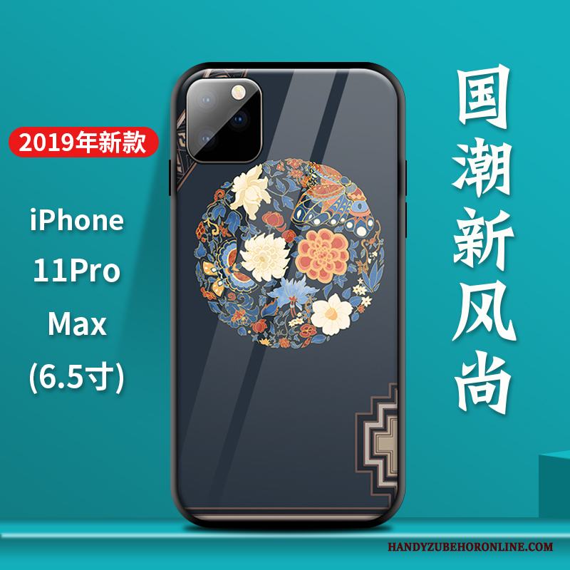 iPhone 11 Pro Max Skal Ny Glas Silikon Trend Varumärke Kinesisk Stil Palats Högt Utbud